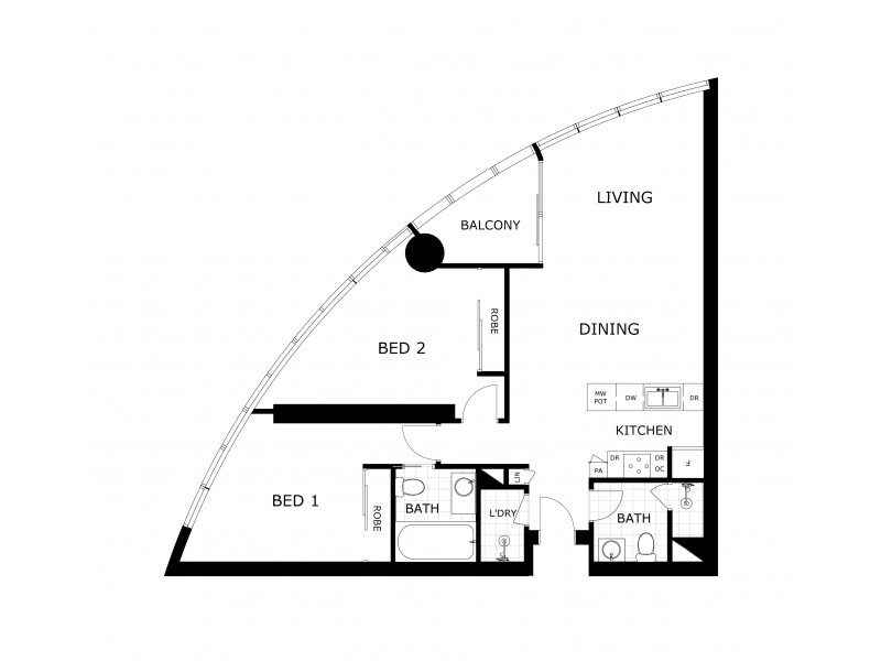 3402/9 Power Street, Southbank VIC 3006 Floorplan
