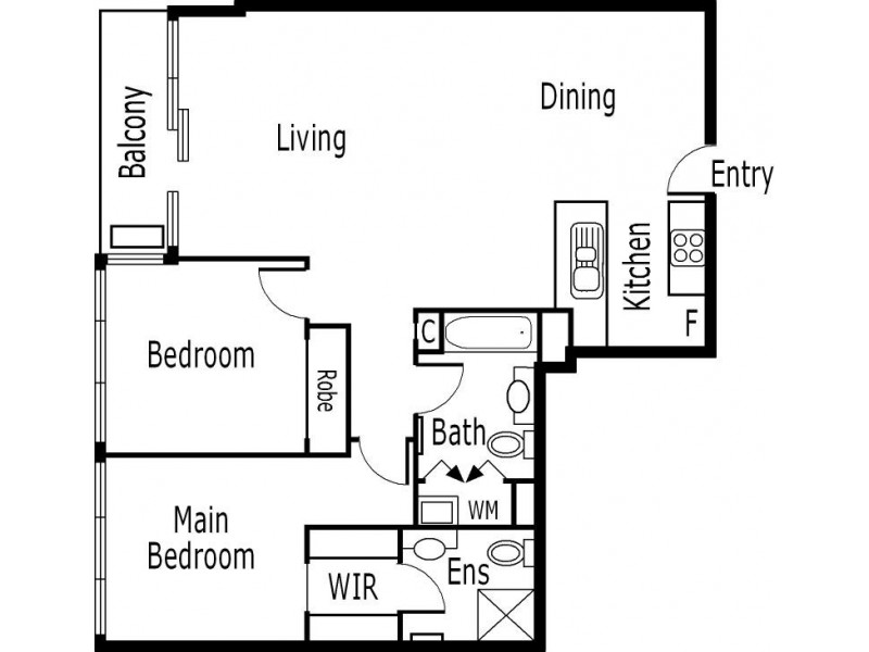 199/183 City Road, Southbank VIC 3006 Floorplan