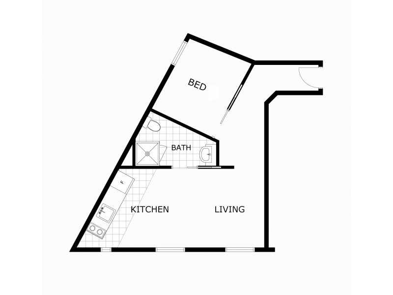 12/1 O’Connell street, North Melbourne VIC 3051 Floorplan