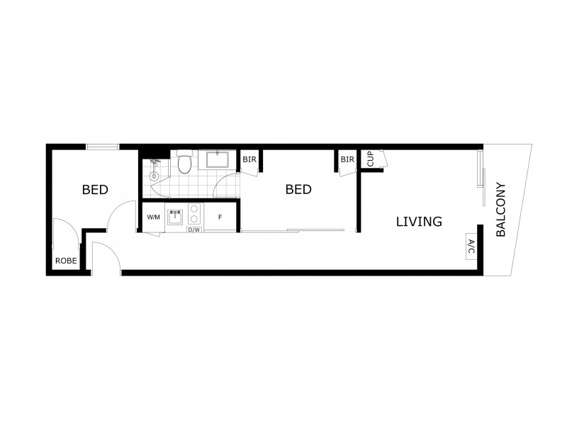 601/53 Batman Street, West Melbourne VIC 3003 Floorplan