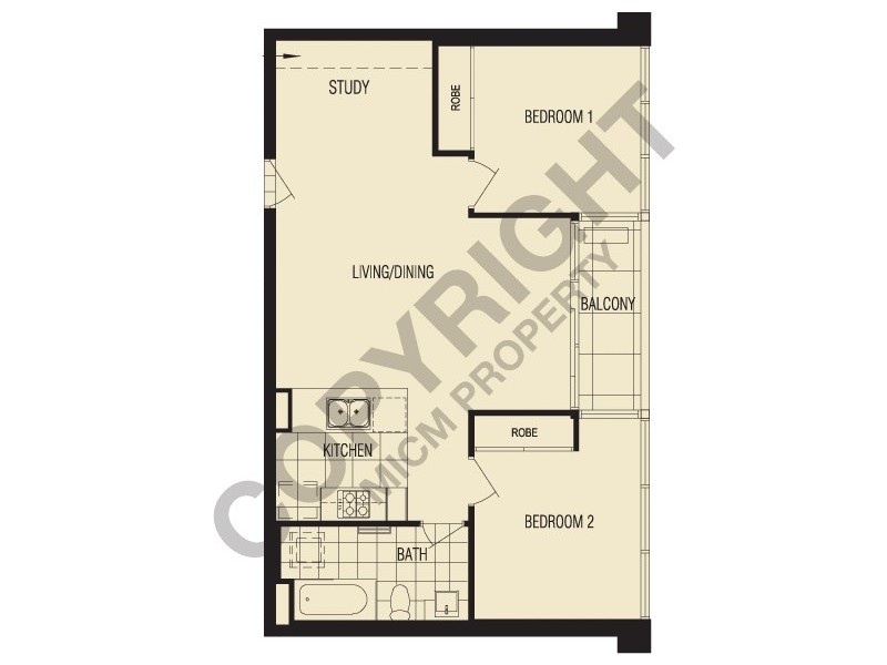 REF 22221/58 Jeffcott Street, West Melbourne VIC 3003 Floorplan