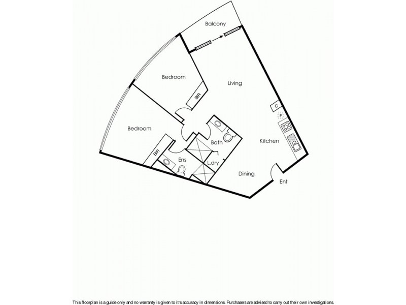 2105/109 Clarendon Street, Southbank VIC 3006 Floorplan