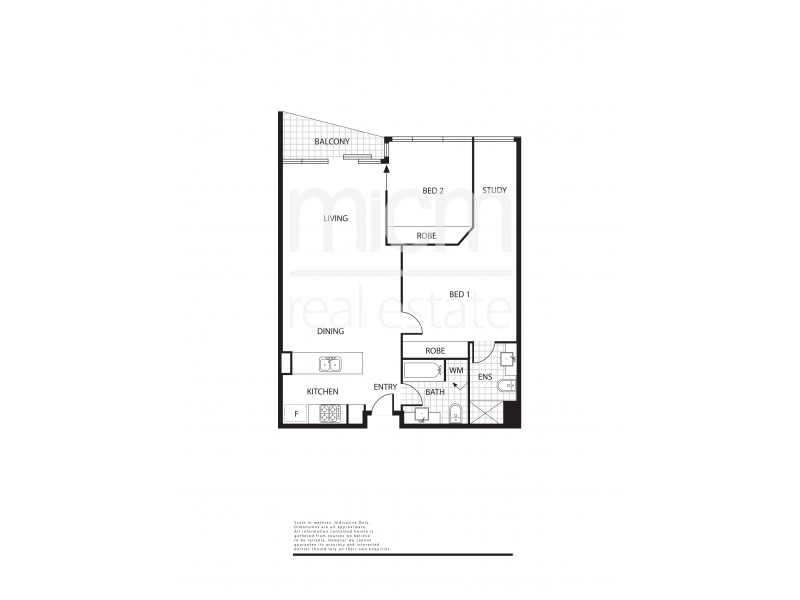 1807/180 City Road, Southbank VIC 3006 Floorplan