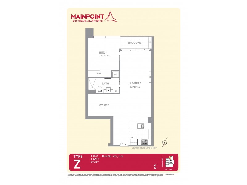 4005/241 City Road, Southbank VIC 3006 Floorplan