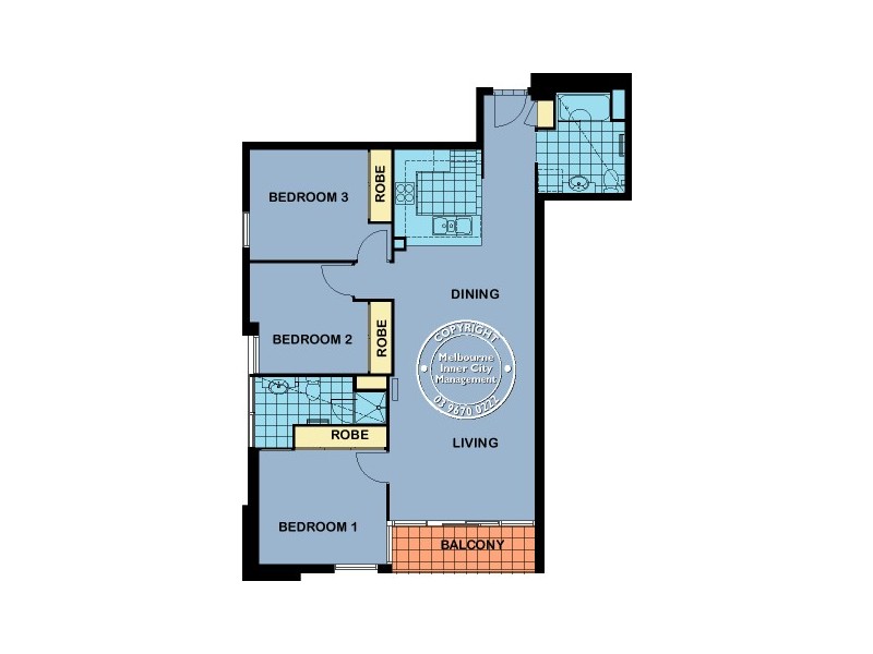 REF 32198/163 City Road, Southbank VIC 3006 Floorplan