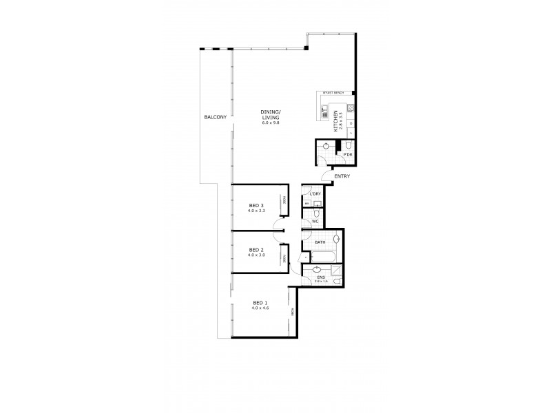 207/283 Spring Street, Melbourne VIC 3000 Floorplan
