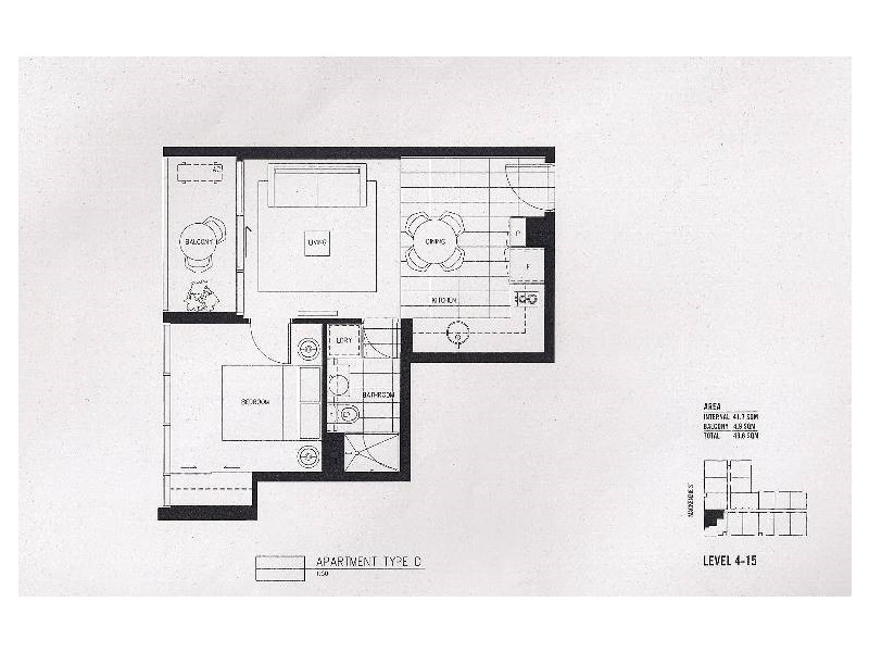 1406/33 Mackenzie Street, Melbourne VIC 3000 Floorplan