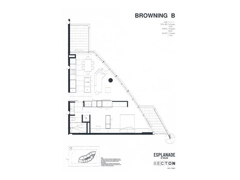 404/6 Victoria Street, St Kilda VIC 3182 Floorplan