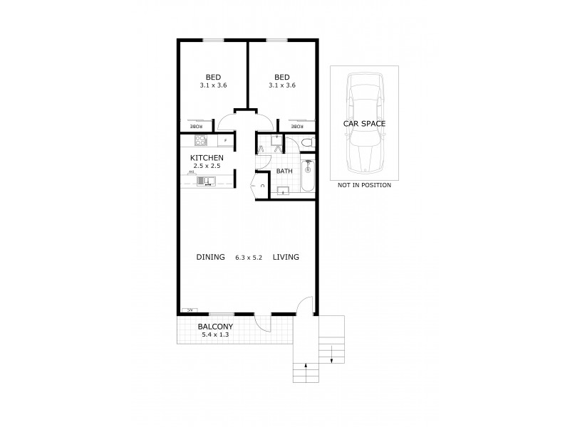 37/682 Nicholson Street, Fitzroy North VIC 3068 Floorplan