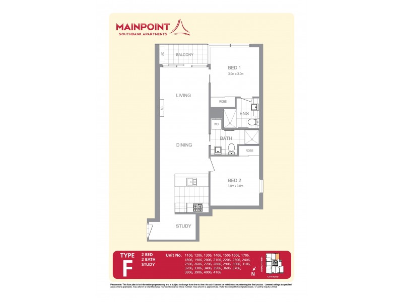 REF 26014/241 City Road, Southbank VIC 3006 Floorplan