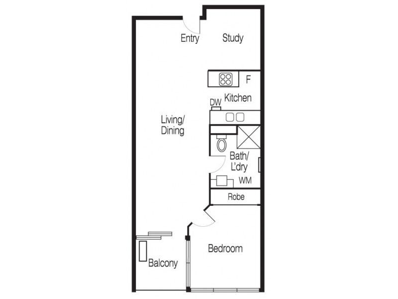 1202/58 Jeffcott Street, West Melbourne VIC 3003 Floorplan