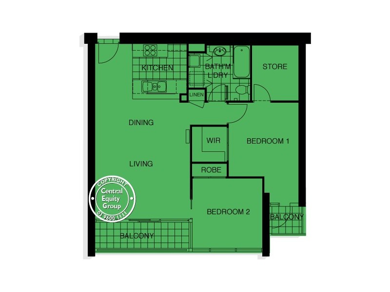 42/100 Kavanagh Street, Southbank VIC 3006 Floorplan
