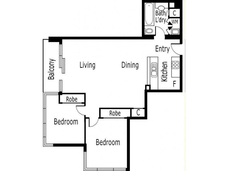 REF 22408/183 City Road, Southbank VIC 3006 Floorplan