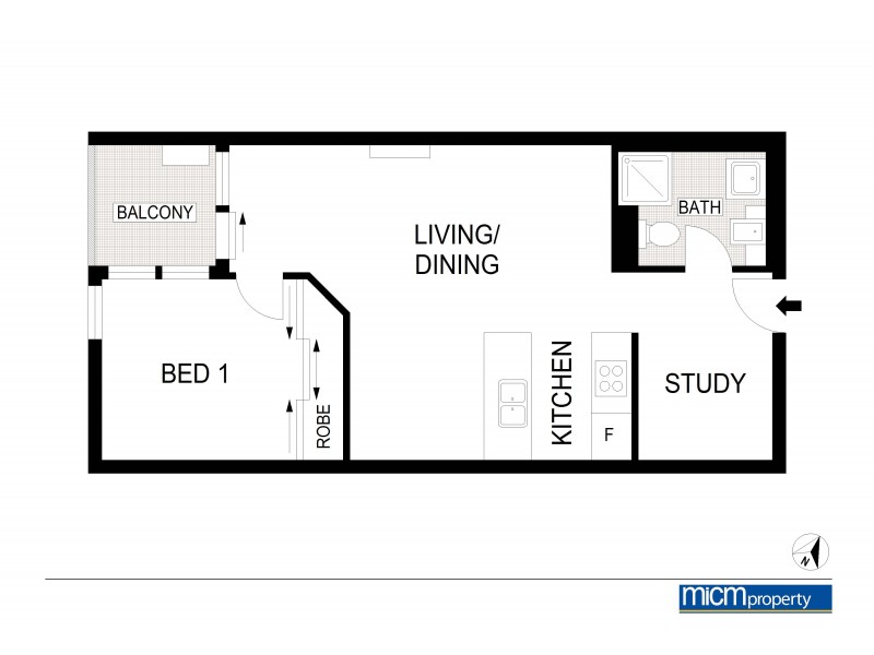 REF 22421/58 Jeffcott Street, West Melbourne VIC 3003 Floorplan