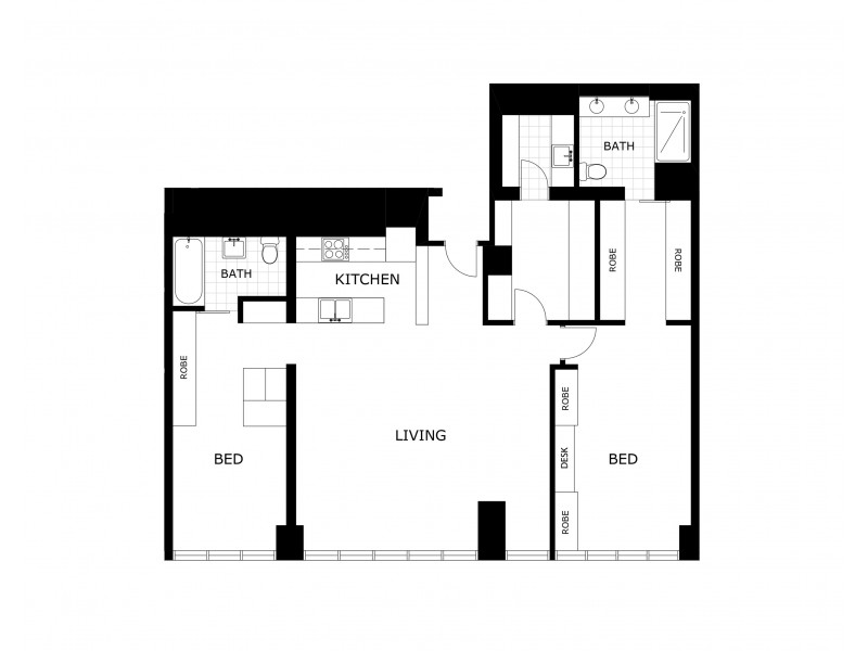 5806/1 Queensbridge Square, Southbank VIC 3006 Floorplan