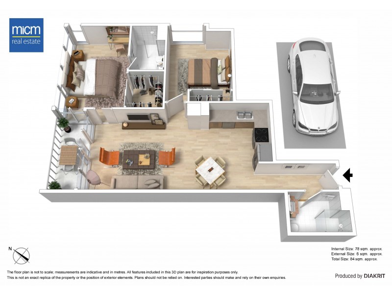 1010/118 Kavanagh Street, Southbank VIC 3006 Floorplan