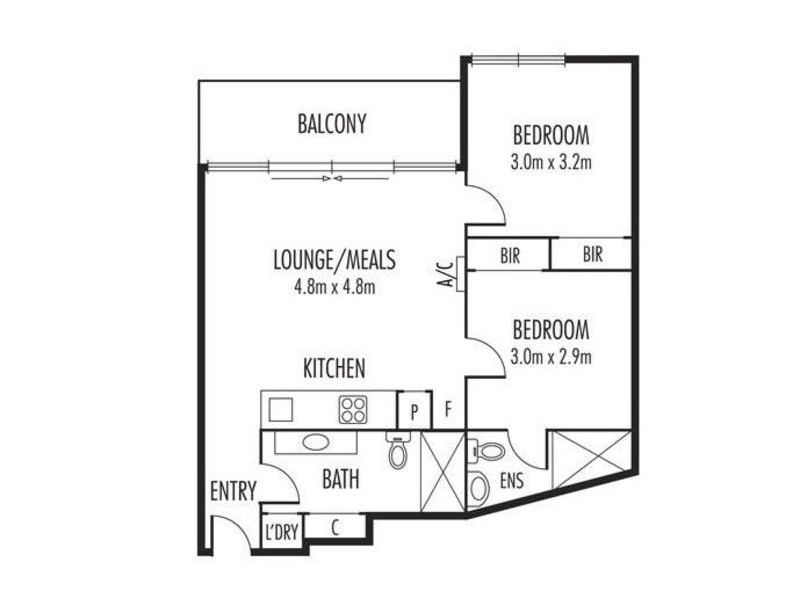 1706/673 Latrobe Street, Docklands VIC 3008 Floorplan