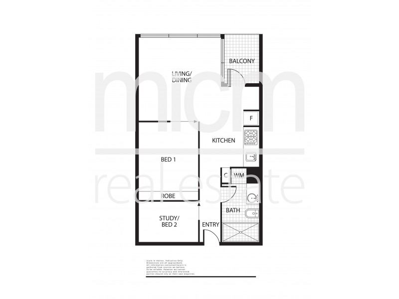1911/155 Franklin Street, Melbourne VIC 3000 Floorplan