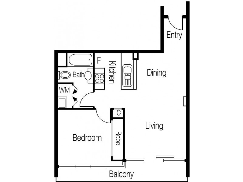 1008/38 Bank Street, South Melbourne VIC 3205 Floorplan