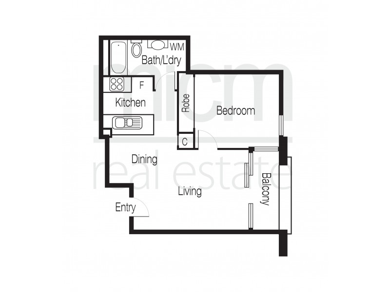 411/668 Bourke Street, Melbourne VIC 3000 Floorplan