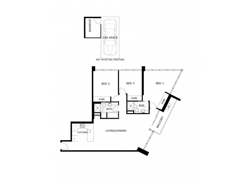 2401/63 Whiteman Street, Southbank VIC 3006 Floorplan