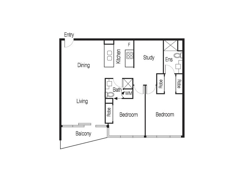 3206/180 City Road, Southbank VIC 3006 Floorplan