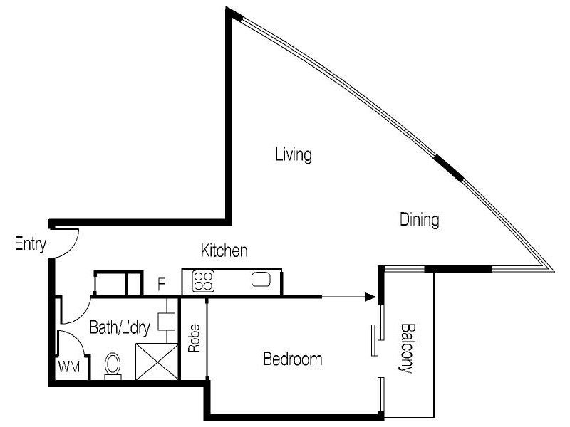 1512/100 Harbour Esplanade, Docklands VIC 3008 Floorplan