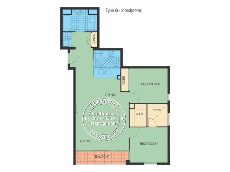 REF 22765/63 Dorcas Street, South Melbourne VIC 3205 Floorplan