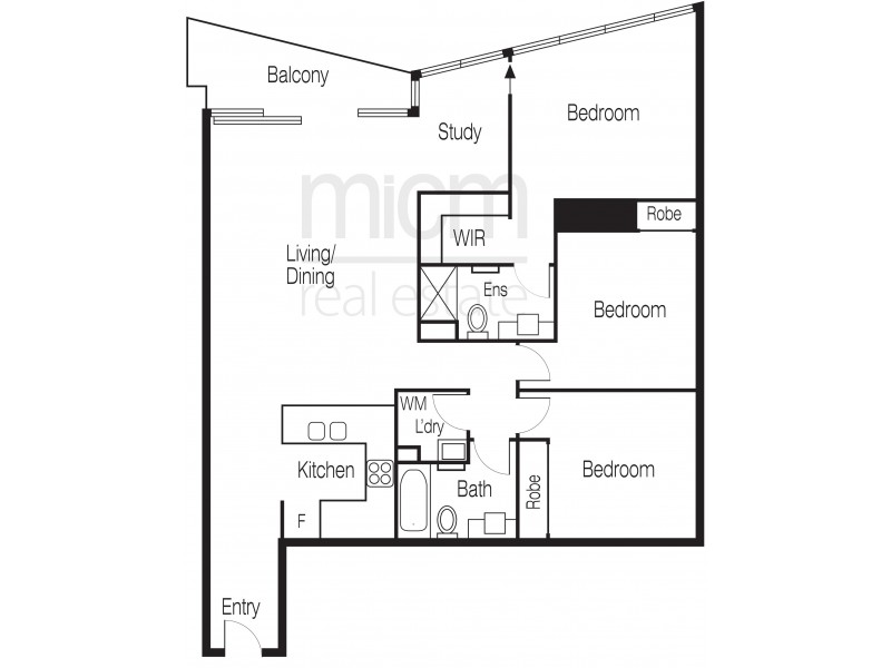 1602/180 City Road, Southbank VIC 3006 Floorplan
