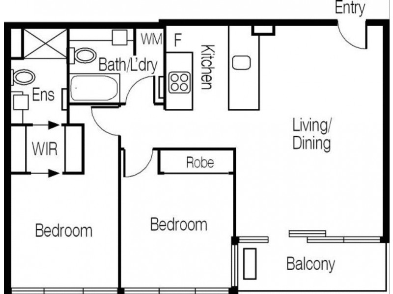 REF 22872/63 Whiteman Street, Southbank VIC 3006 Floorplan