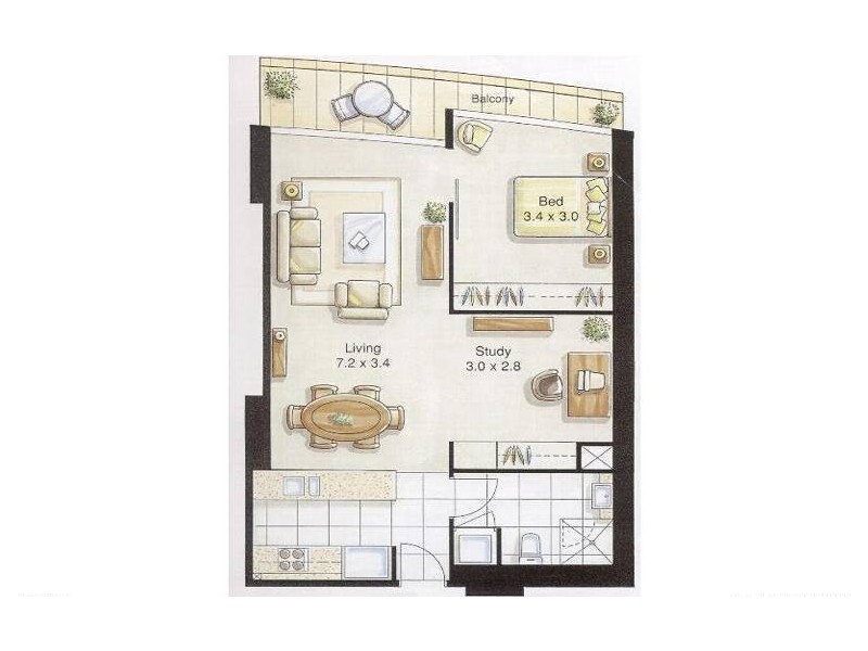 1209/100 Harbour Esplanade, Docklands VIC 3008 Floorplan