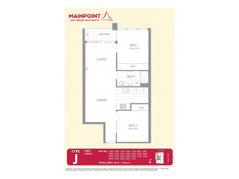 REF 39042/241 City Road, Southbank VIC 3006 Floorplan