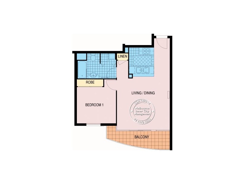 609/28 Bank Street, South Melbourne VIC 3205 Floorplan