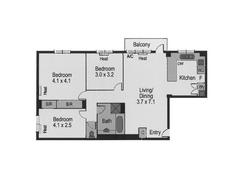 1DD/622 St Kilda Road, South Melbourne VIC 3205 Floorplan