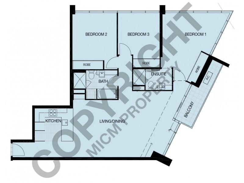 2901/63 Whiteman Street, Southbank VIC 3006 Floorplan