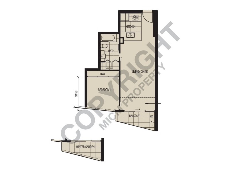 REF 22973/180 City Road, Southbank VIC 3006 Floorplan