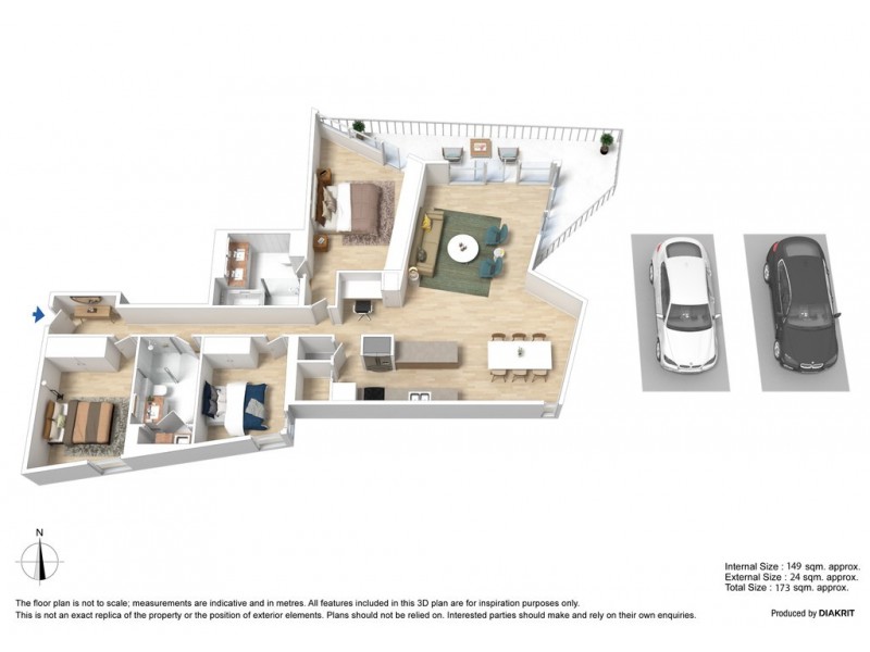 104/55 Victoria Harbour Promenade, Docklands VIC 3008 Floorplan