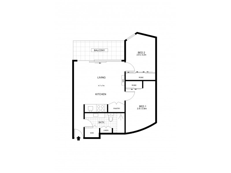414/673 La Trobe Street, Docklands VIC 3008 Floorplan