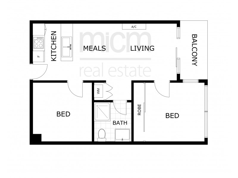 B302/601 Victoria Street, Abbotsford VIC 3067 Floorplan