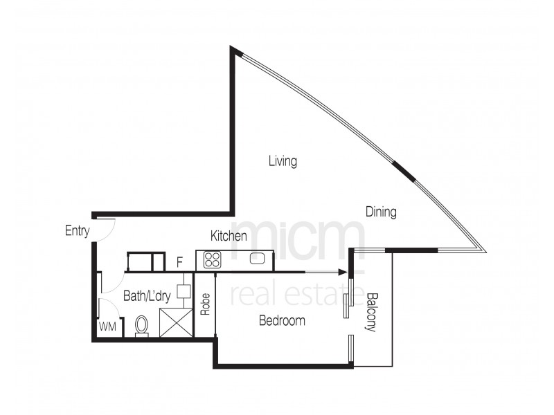 612/100 Harbour Esplanade, Docklands VIC 3008 Floorplan