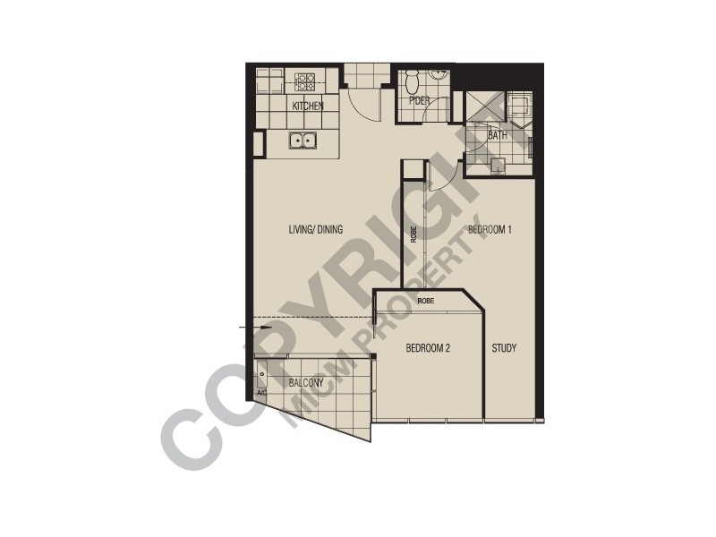 REF 23037/180 City Road, Southbank VIC 3006 Floorplan