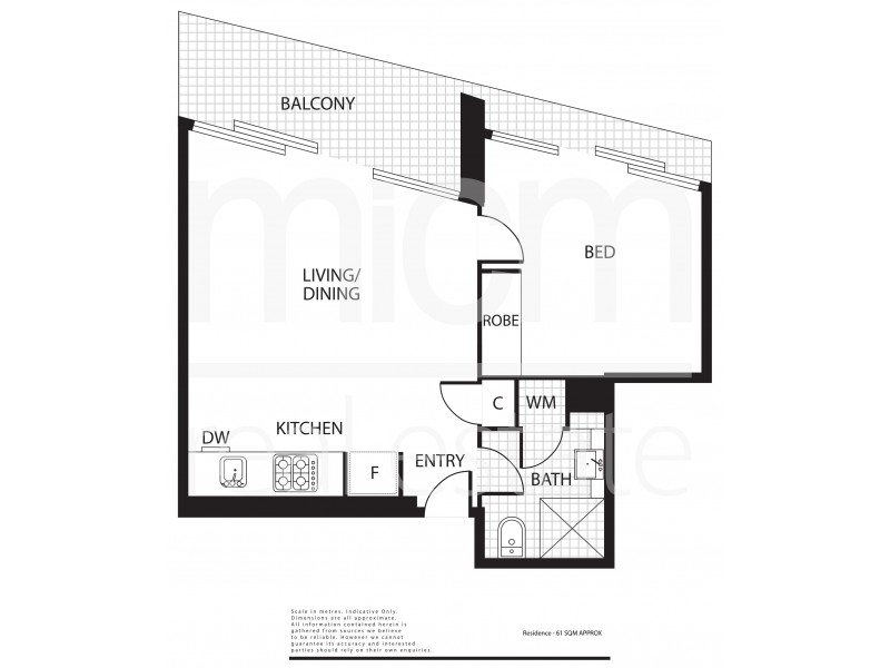 1314/100 Harbour Esplanade, Docklands VIC 3008 Floorplan