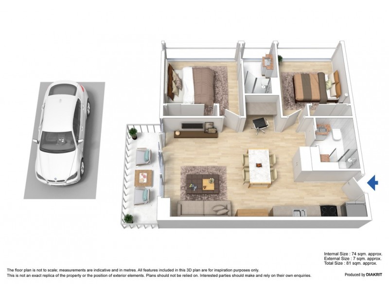 2106/118 Kavanagh Street, Southbank VIC 3006 Floorplan