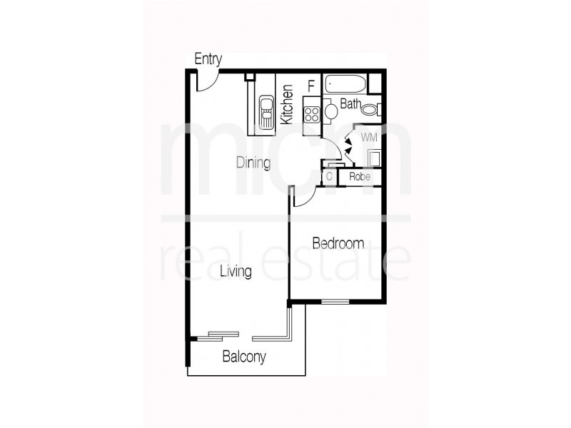 609/38 Bank Street, South Melbourne VIC 3205 Floorplan