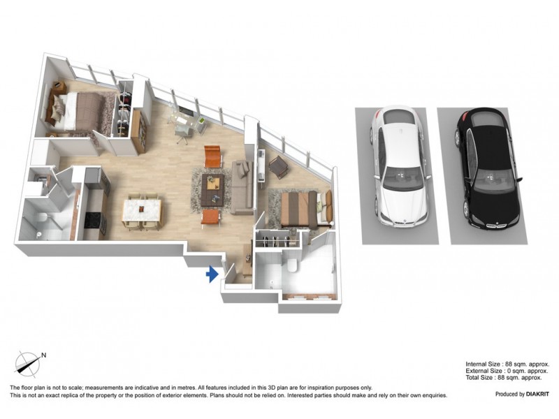 2907/100 Harbour Esplanade, Docklands VIC 3008 Floorplan
