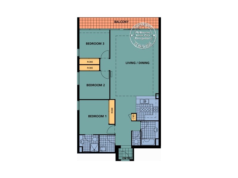 REF 23075/418 St Kilda Road, Melbourne VIC 3004 Floorplan