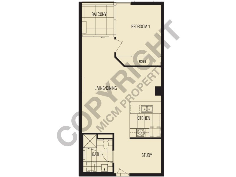 REF 23077/58 Jeffcott Street, West Melbourne VIC 3003 Floorplan