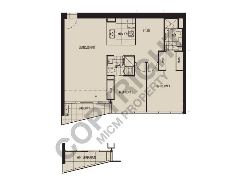 REF 23099/180 City Road, Southbank VIC 3006 Floorplan