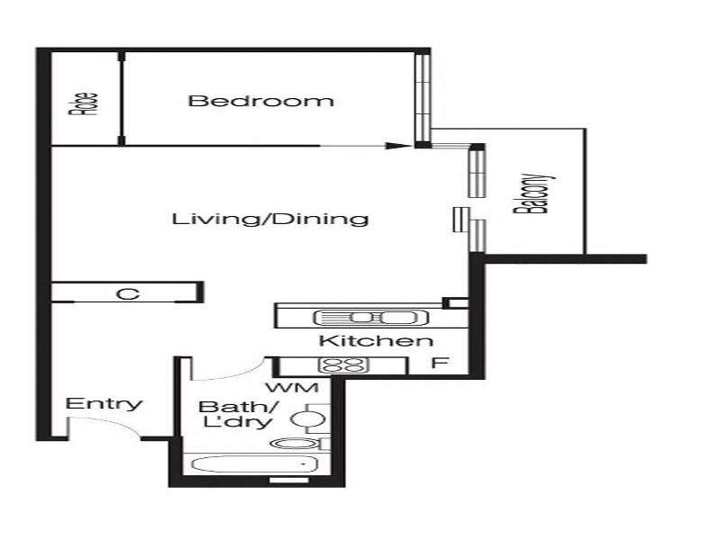 REF 23110/668 Bourke Street, Melbourne VIC 3000 Floorplan