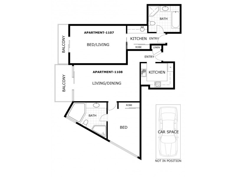 1107-1108/26 Southgate Avenue, Southbank VIC 3006 Floorplan